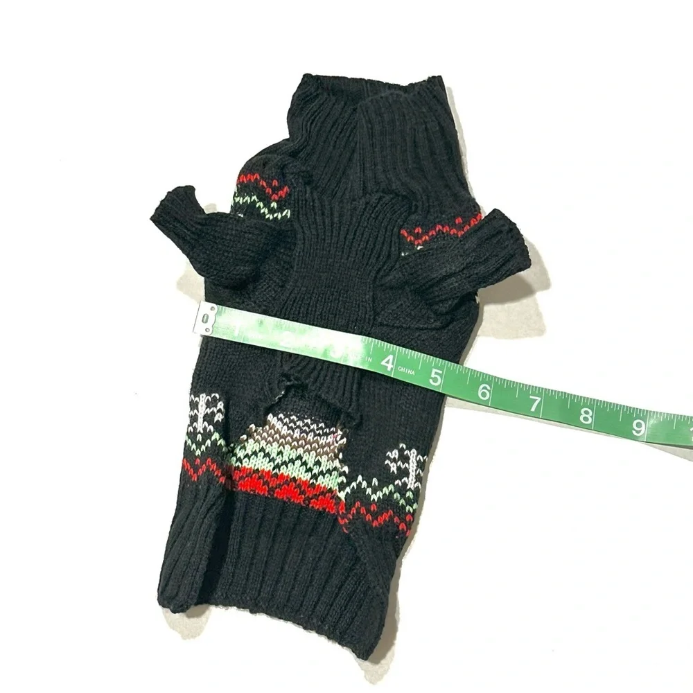 NEW Small Dog Sweater Pet Holiday Christmas Clothes Rudolph Red Nose Knit Size S